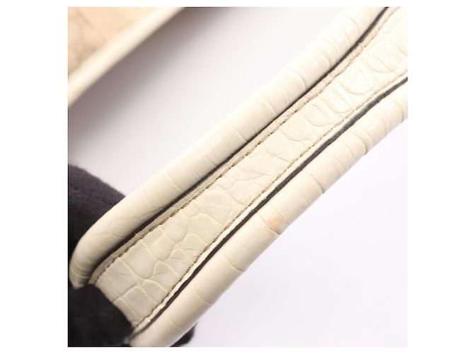 Céline Borsa a tracolla/Borsa a mano Celine Macadam Bianco Beige - vista 6