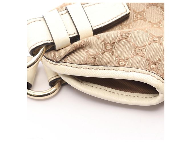 Céline Borsa a tracolla/Borsa a mano Celine Macadam Bianco Beige - vista 8