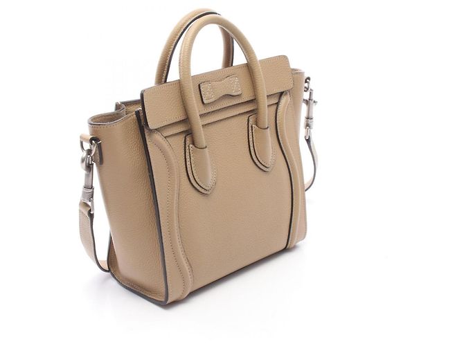 Céline Borsa a 2 vie Celine Luggage Nano Shopper Beige - vista 2