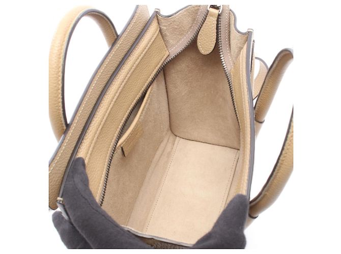 Céline Borsa a 2 vie Celine Luggage Nano Shopper Beige - vista 3