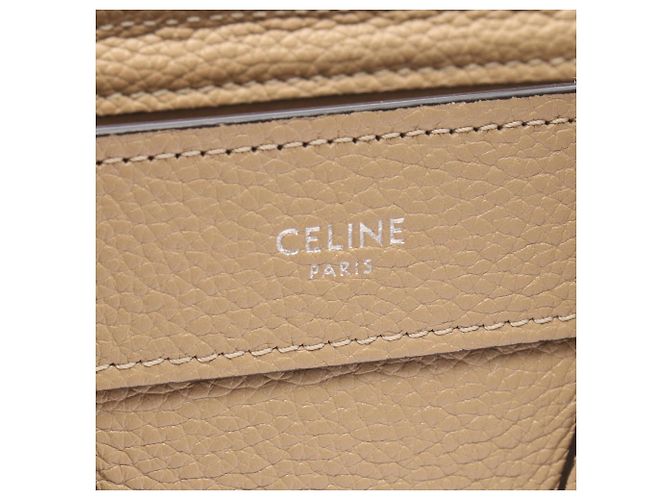 Céline Borsa a 2 vie Celine Luggage Nano Shopper Beige - vista 4
