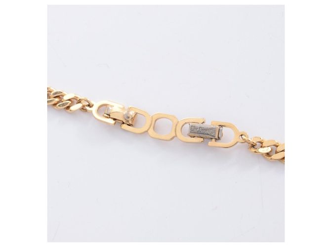 Collana Christian Dior placcata oro e strass D'oro - vista 4