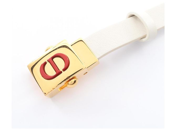 Cinturón estándar de cuero blanco para mujer Christian Dior - vista 2