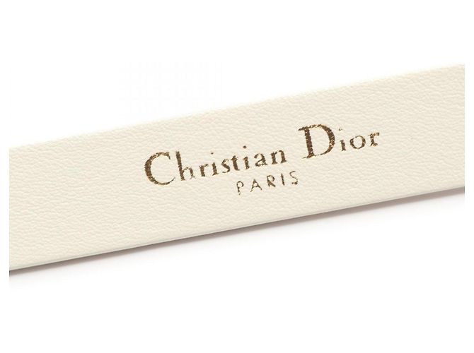 Cinturón estándar de cuero blanco para mujer Christian Dior - vista 4