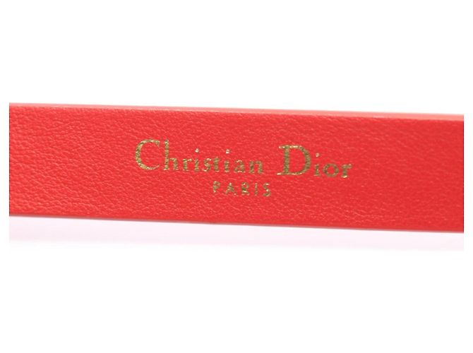 Christian Dior Gürtel aus rotem Leder - Ansicht 4
