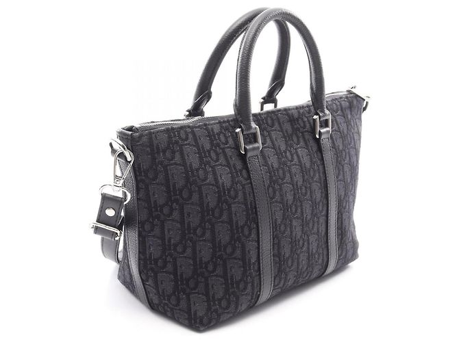 Borsa Weekender Christian Dior Dior Weekender 25 Nero Blu navy - vista 2