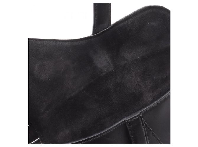 Borsa a tracolla Saddle di Christian Dior in pelle nera Nero - vista 5