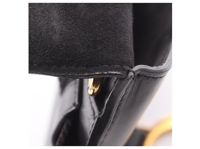 Borsa a tracolla Saddle di Christian Dior in pelle nera Nero - vista 6