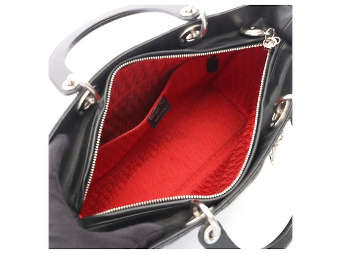 Borsa Christian Dior Lady Large Cannage Nero - vista 3