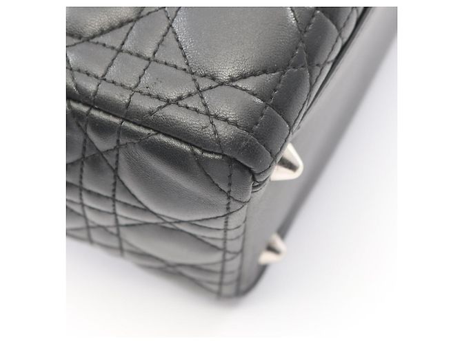 Borsa Christian Dior Lady Large Cannage Nero - vista 7