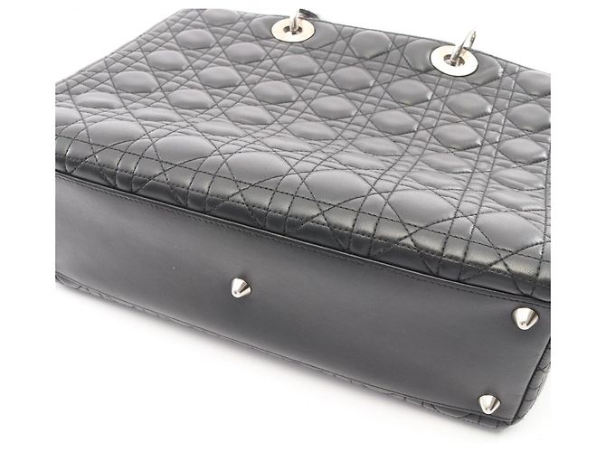 Borsa Christian Dior Lady Large Cannage Nero - vista 9