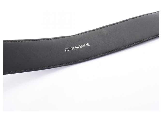 Christian Dior Dior Homme Ledergürtel mit schwarzen Polka Dots - Ansicht 4