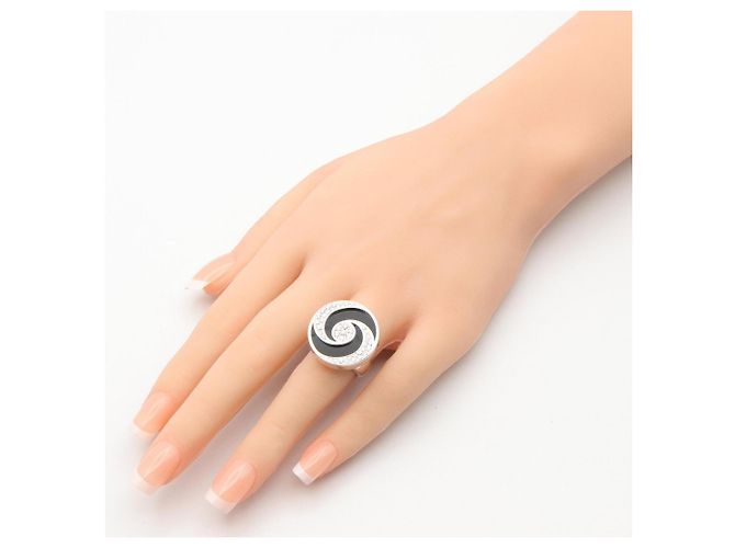 Anello Bvlgari Bulgari Allegra in diamante e onice Nero Argento - vista 7
