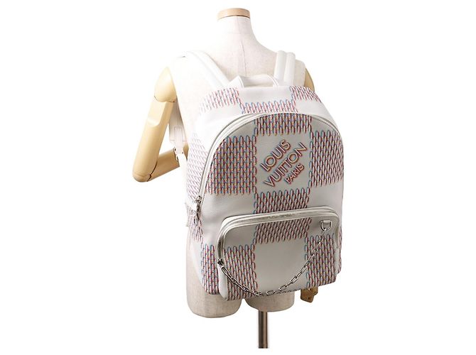 Zaino Louis Vuitton Damier Spray Racer Bianco - vista 4