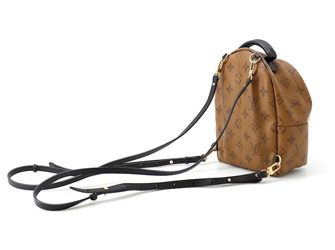 Zaino Louis Vuitton Monogram Reverse Palm Springs MINI Nero - vista 2