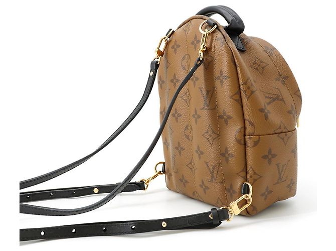 Zaino Louis Vuitton Monogram Reverse Palm Springs MINI Nero - vista 3