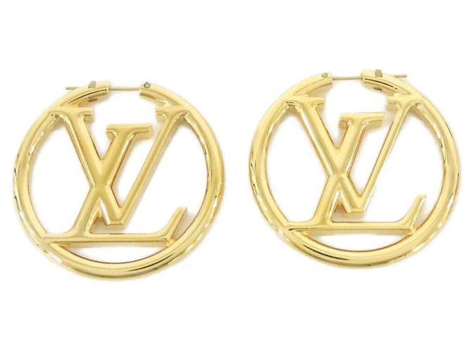 Orecchini a cerchio Louis Vuitton Louise M64288 D'oro - vista 3