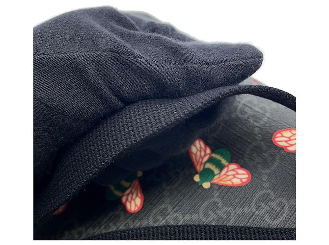 Borsa a tracolla Gucci Bee GG Supreme Nero - vista 12