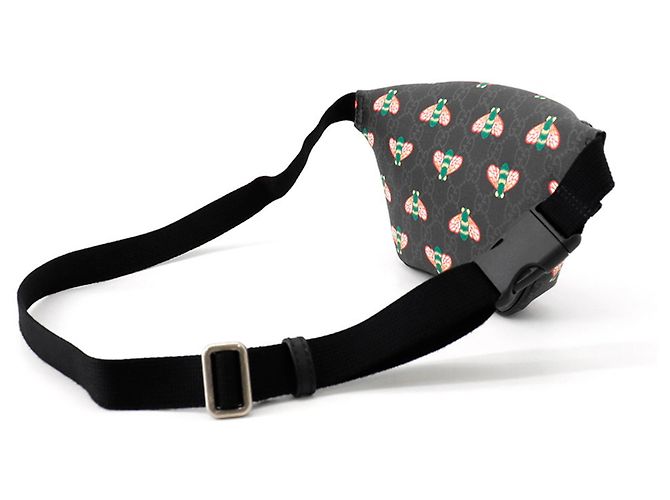Borsa a tracolla Gucci Bee GG Supreme Nero - vista 2