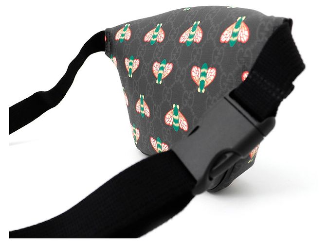 Borsa a tracolla Gucci Bee GG Supreme Nero - vista 3