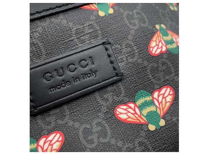 Borsa a tracolla Gucci Bee GG Supreme Nero - vista 6