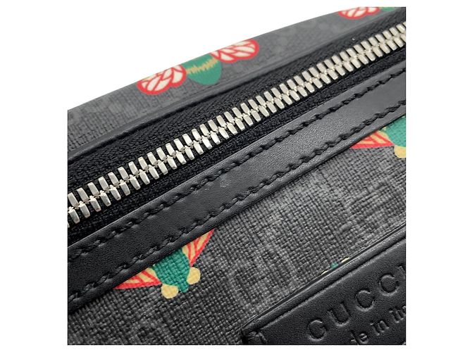 Borsa a tracolla Gucci Bee GG Supreme Nero - vista 7