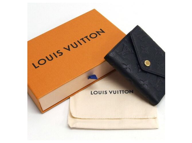 Louis Vuitton Monogram Empreinte Carteira Victorine Preto - vista 3