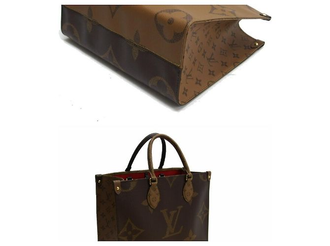 Louis Vuitton Monogram Giant Reverse OnTheGo MM Marrone Marrone scuro - vista 4