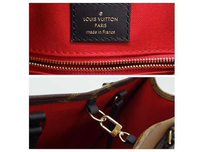 Louis Vuitton Monogram Giant Reverse OnTheGo MM Marrone Marrone scuro - vista 6