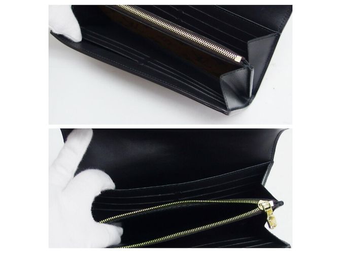 Louis Vuitton Monogram Reverse Portefeuille Sarah Dauphine Flap Long Wallet Marrone - vista 5