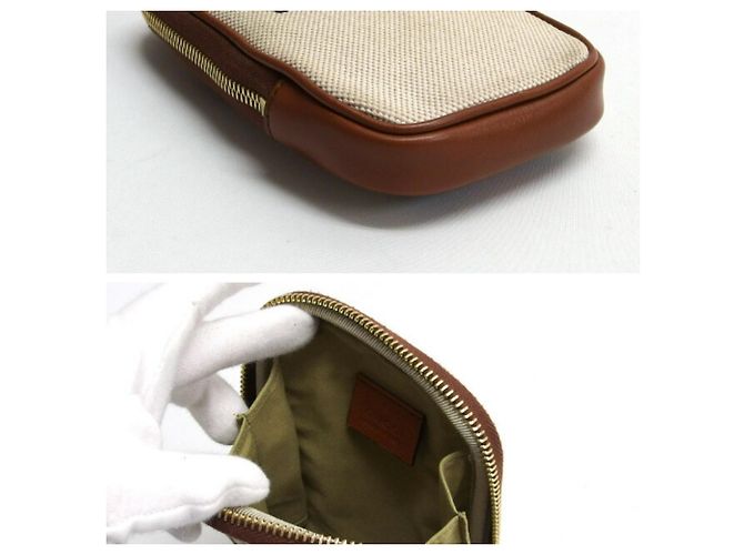 Bolsa de cintura/Pochete Gucci Sherry Line Double G Marrom Bege - vista 5