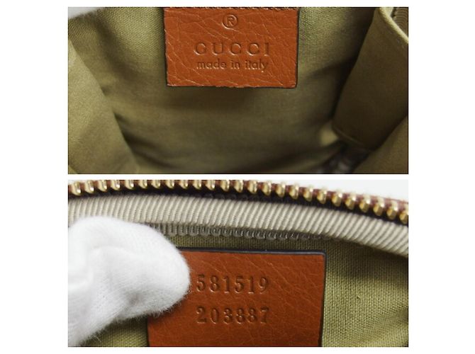 Bolsa de cintura/Pochete Gucci Sherry Line Double G Marrom Bege - vista 7