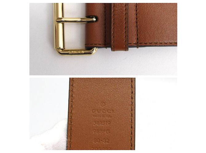 Bolsa de cintura/Pochete Gucci Sherry Line Double G Marrom Bege - vista 8