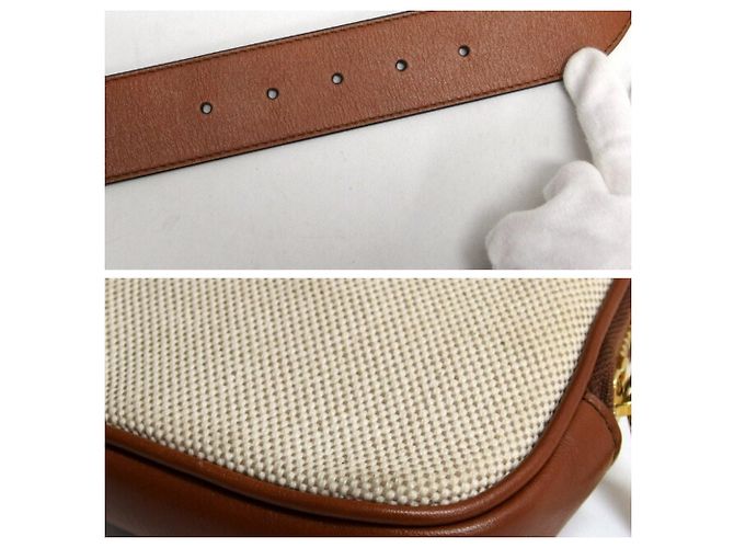 Bolsa de cintura/Pochete Gucci Sherry Line Double G Marrom Bege - vista 9