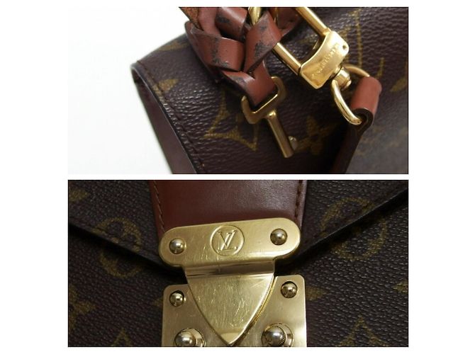Borsa Louis Vuitton Monogram Monceau 28 Marrone - vista 11
