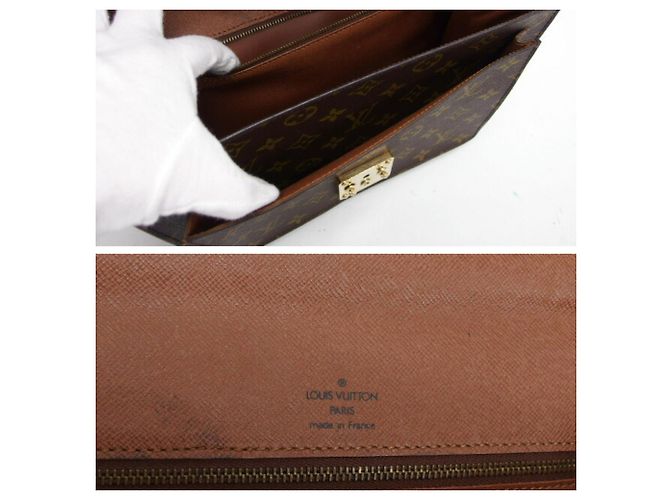 Borsa Louis Vuitton Monogram Monceau 28 Marrone - vista 5