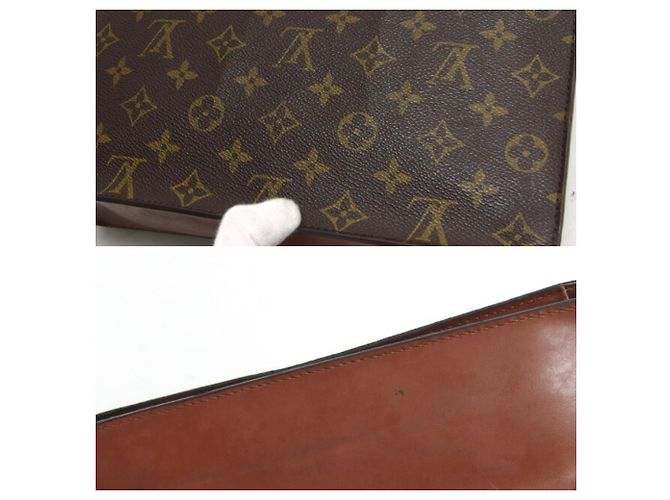 Borsa Louis Vuitton Monogram Monceau 28 Marrone - vista 7