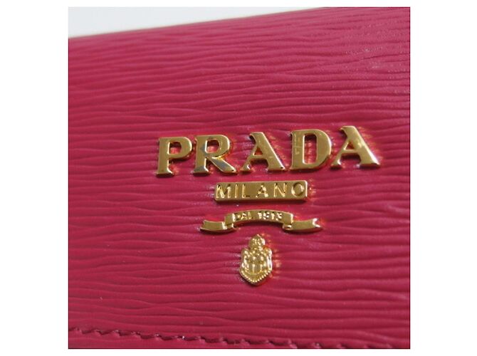 Prada Vitello Move Metal Tri-fold 6-Key Case Pink - Ansicht 8