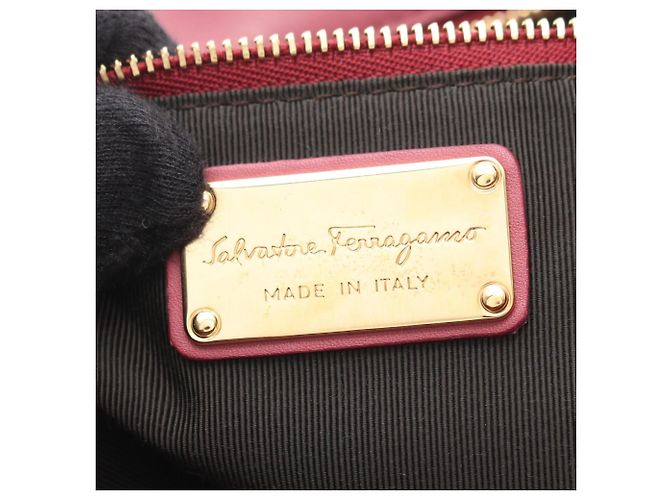 Borsa Salvatore Ferragamo Gancini Rosa - vista 4