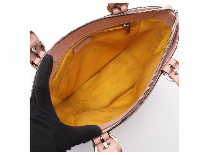 Borsa a mano in pelle rosa Salvatore Ferragamo - vista 3