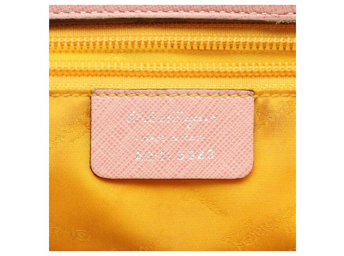 Borsa a mano in pelle rosa Salvatore Ferragamo - vista 4