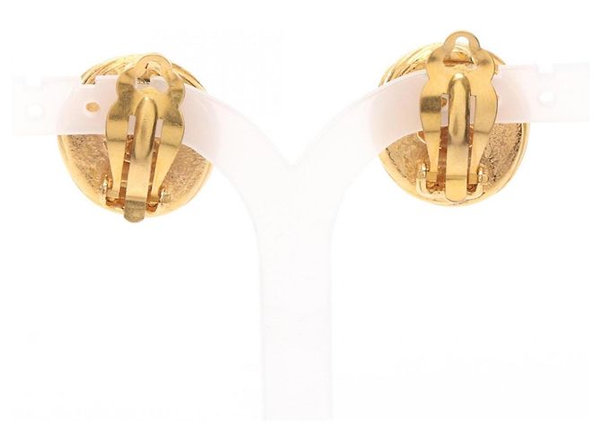 Orecchini a clip Chanel placcati oro con perla finta D'oro - vista 2