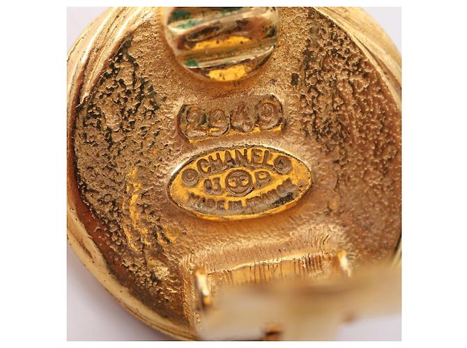 Orecchini a clip Chanel placcati oro con perla finta D'oro - vista 3