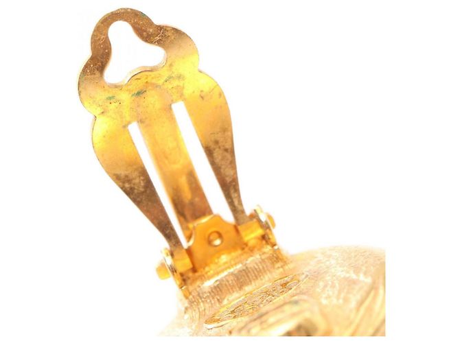 Orecchini a clip Chanel placcati oro con perla finta D'oro - vista 7