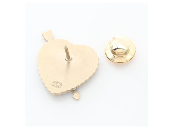 Spilla Chanel COCO Heart Bianco Rosso D'oro - vista 2