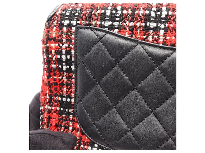 Bolsa de Ombro Chanel CC Filigree Preto Vermelho Multicor - vista 10