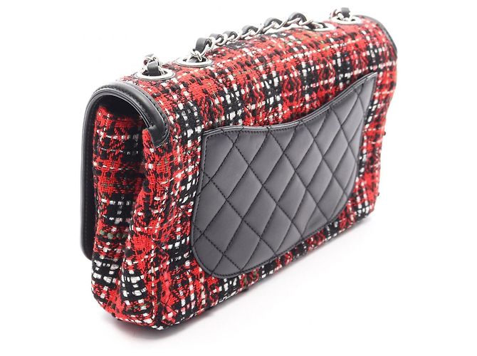 Bolsa de Ombro Chanel CC Filigree Preto Vermelho Multicor - vista 2