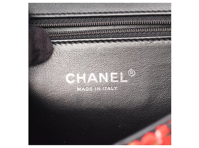 Bolsa de Ombro Chanel CC Filigree Preto Vermelho Multicor - vista 4