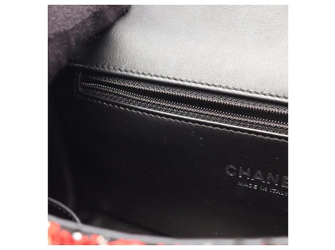 Bolsa de Ombro Chanel CC Filigree Preto Vermelho Multicor - vista 6