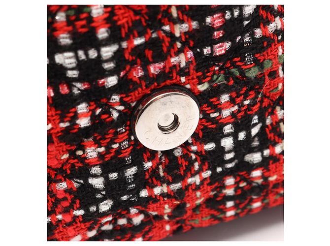Bolsa de Ombro Chanel CC Filigree Preto Vermelho Multicor - vista 8